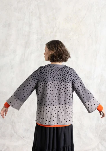 Kofta "Siv" i återvunnen/ekologisk bomull - svart