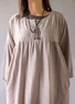 Vävd klänning "Marie" i ekologisk bomull/siden (duvgrå XS)