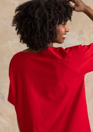 Trikåtop ”Himla” i ekologisk bomull - amaryllis