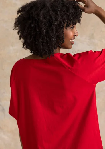 Trikåtop ”Himla” i ekologisk bomull - amaryllis