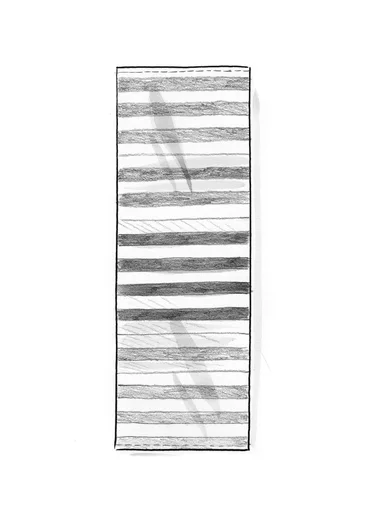 Gångmatta "Suiheisen" i ekologisk bomull - frostgrön