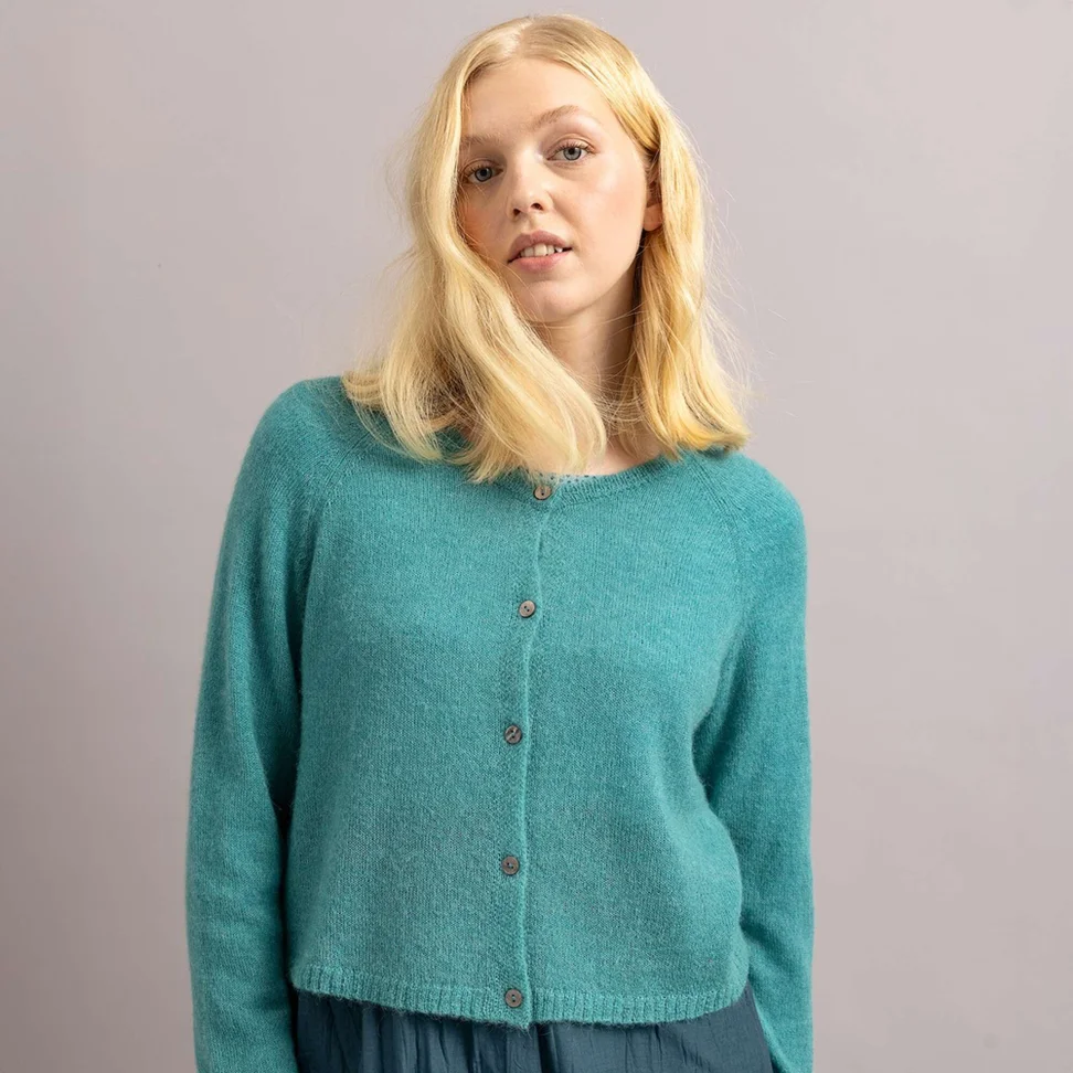 Kofta i alpackamix - teal