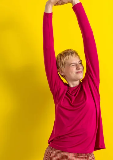 Trikåtop ”Bianca” i lyocell/elastan - cyklamen