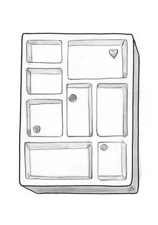 Palett "Play" i keramik - turkos