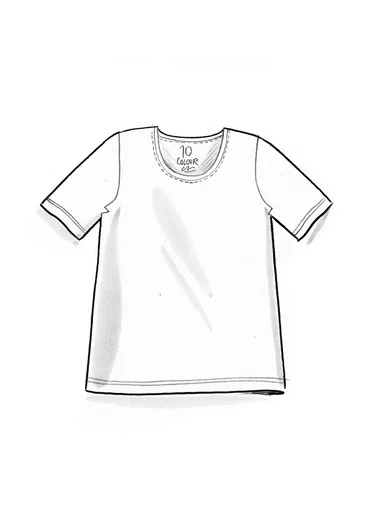 Trikåtop ”Theia” i ekologisk bomull/elastan - fjäder