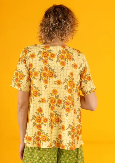 Trikå top "Rema" i ekologisk bomull - solstråle