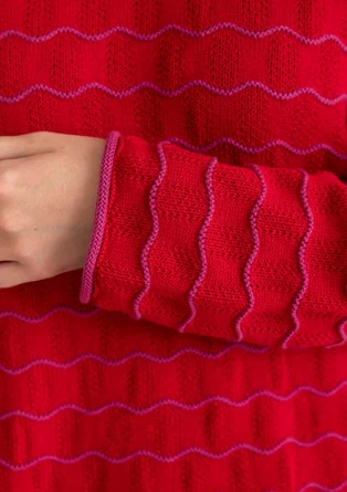 Bästiströja ”Celia” i återvunnen bomull - amaryllis/ljus cyklamen