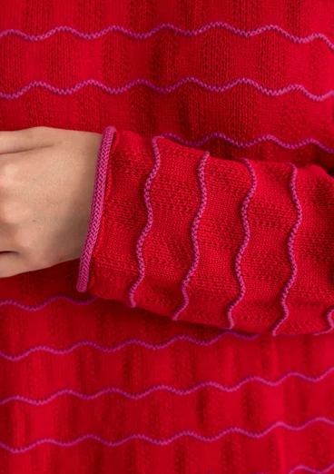 Bästiströja ”Celia” i återvunnen bomull - amaryllis/ljus cyklamen