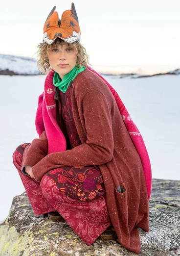 Vävd byxa "Denali" i ekologisk bomull - granatäpple