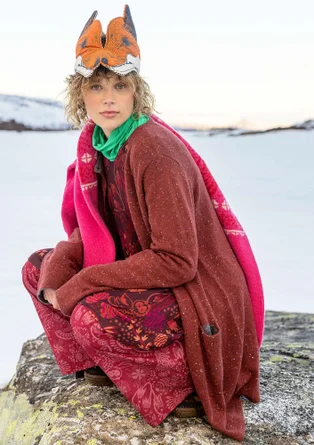 Vävd byxa "Denali" i ekologisk bomull - granatäpple