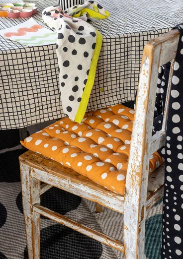 Sittdyna "Mary" i ekologisk bomull - klementin