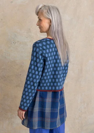 Kofta ”Vendela” i ekologisk/återvunnen bomull - stillahavsblå