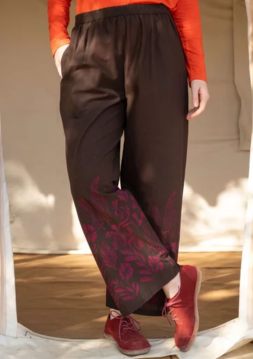 Byxa "Dawn" i ekologisk bomull - mörk aubergine