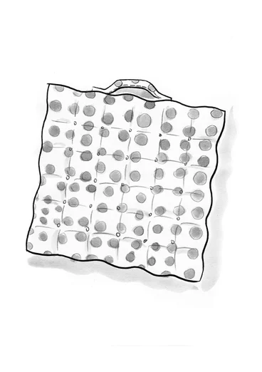 Sittdyna "Mary" i ekologisk bomull - koriander