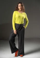 Vävd byxa i ekologisk bomull - svart