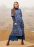 Trikåklänning "Hana" i ekologisk bomull/modal (ljus indigo XL)