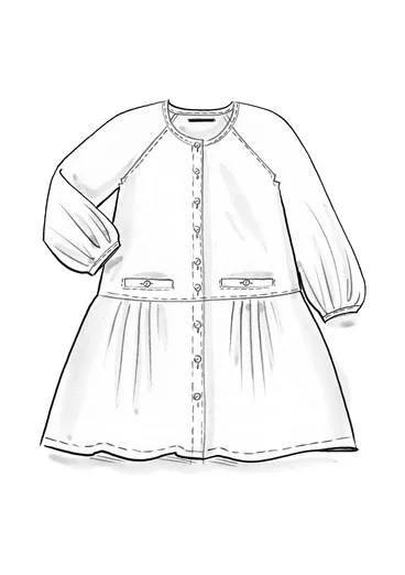 Vävd artistblus "Rut" i viskos/lin - veronagrön