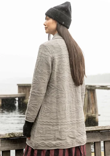 Långkofta "Nova Scotia" i lammull - grå