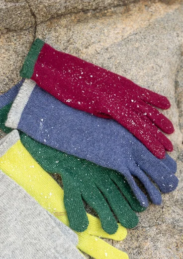 Fingervante i ull - indigo