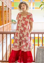 Trikåklänning "Rema" i ekologisk bomull - ostron