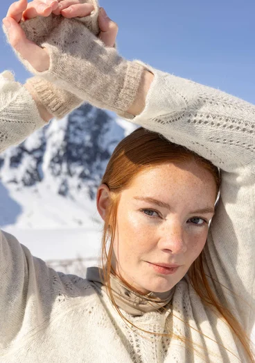 Tröja "Forgetmenot" i alpackamix - oblekt