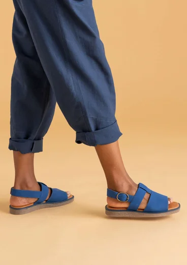 Sandal i nubuck - porslinsblå