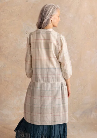 Vävd klänning ”Nora” i ekologisk bomull - natur