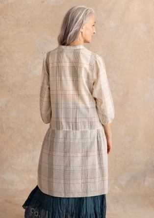 Vävd klänning ”Nora” i ekologisk bomull - natur