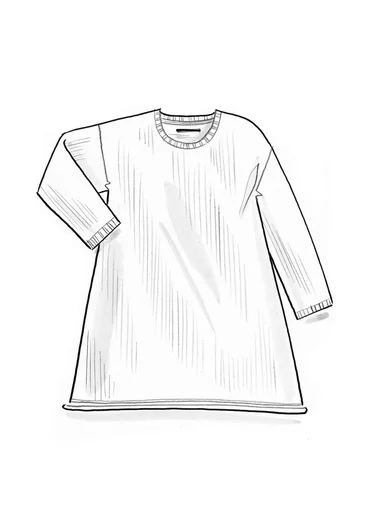 Stickad tunika i återvunnen bomull - dovröd