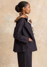 Vävd jacka ”Esme” i bomull/lin - svart