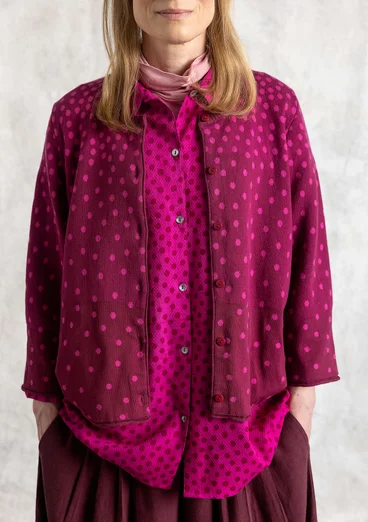 Kofta "Siv" i återvunnen/ekologisk bomull - rödkål