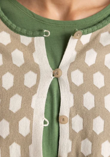 Kofta ”Vendela” i ekologisk/återvunnen bomull - mörk natur