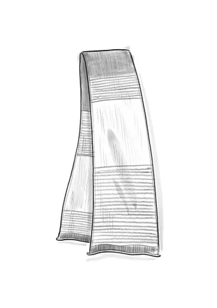 Halsduk "Stripe" i alpackamix - lotusgrön