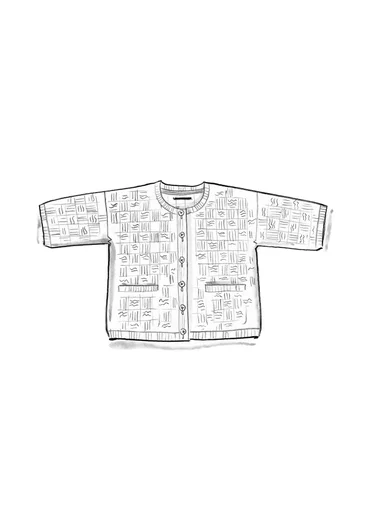 Kofta i ekologisk/återvunnen bomull - svart