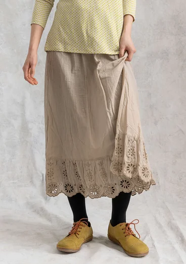 Vävd underkjol i ekologisk bomull - mörk natur