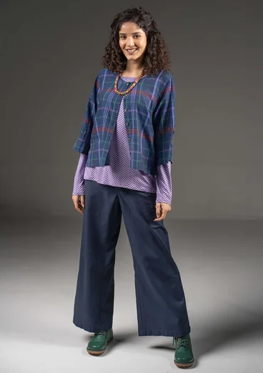 Vävd byxa i ekologisk bomull - bläck