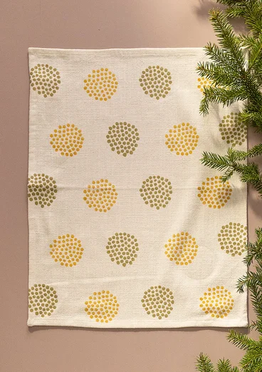 Bordstablett "Taiga" i ekologisk bomull - ljus ochre