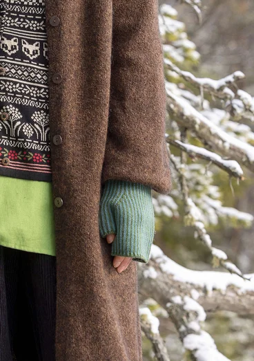 Torgvante i lammull/ekologisk och återvunnen bomull - gräsgrön/veronagrön