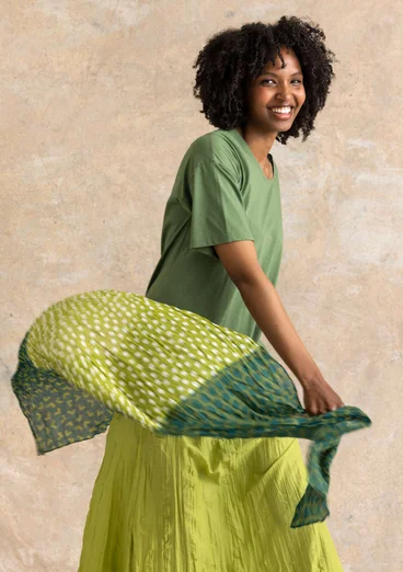 Sjal ”Sally” i ekologisk bomull - buteljgrön