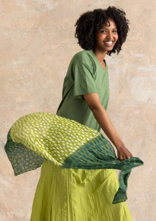 Sjal ”Sally” i ekologisk bomull - buteljgrön