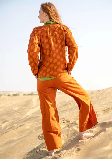 Blus "Gjusta" i ekologisk bomull - henna