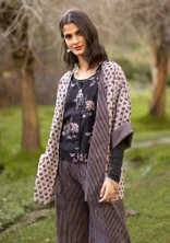 Vävd kimono ”Willow” i ekologisk bomull - kashish