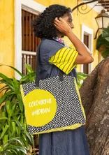 Väska "Nina" i ekologisk bomull - svart