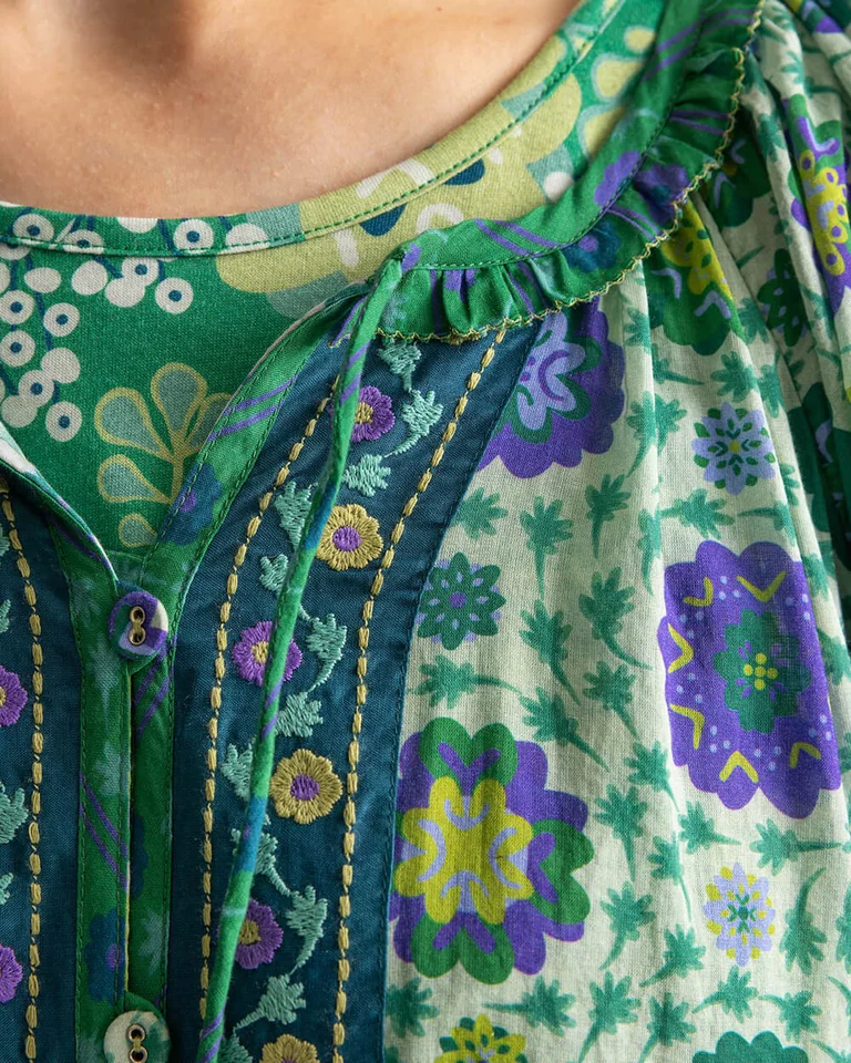“Suzani” woven organic cotton dress