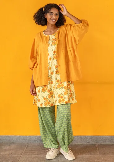 Trikåklänning "Rema" i ekologisk bomull - solstråle