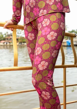 Mönstrade leggings "Cress" i lyocell/elastan - vindruva