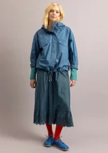 Vävd jacka i ekologisk bomull - ljus indigo