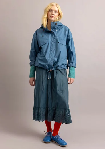 Vävd jacka i ekologisk bomull - ljus indigo