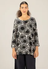 Mönstrad topp "Taiyoko" i lyocell/elastan - svart