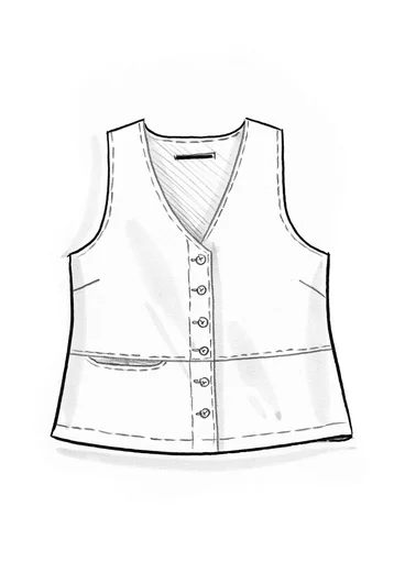 Vävd väst ”Esme” i bomull/lin - svart